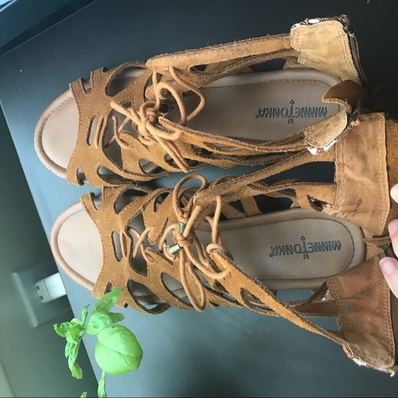 Leather MINNETONKA Sandals - Picture 3 of 6